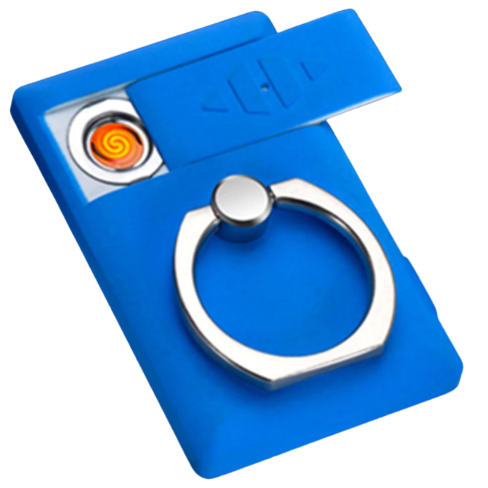 Bague de téléphone avec briquet -Bleu/ - Ozerty
