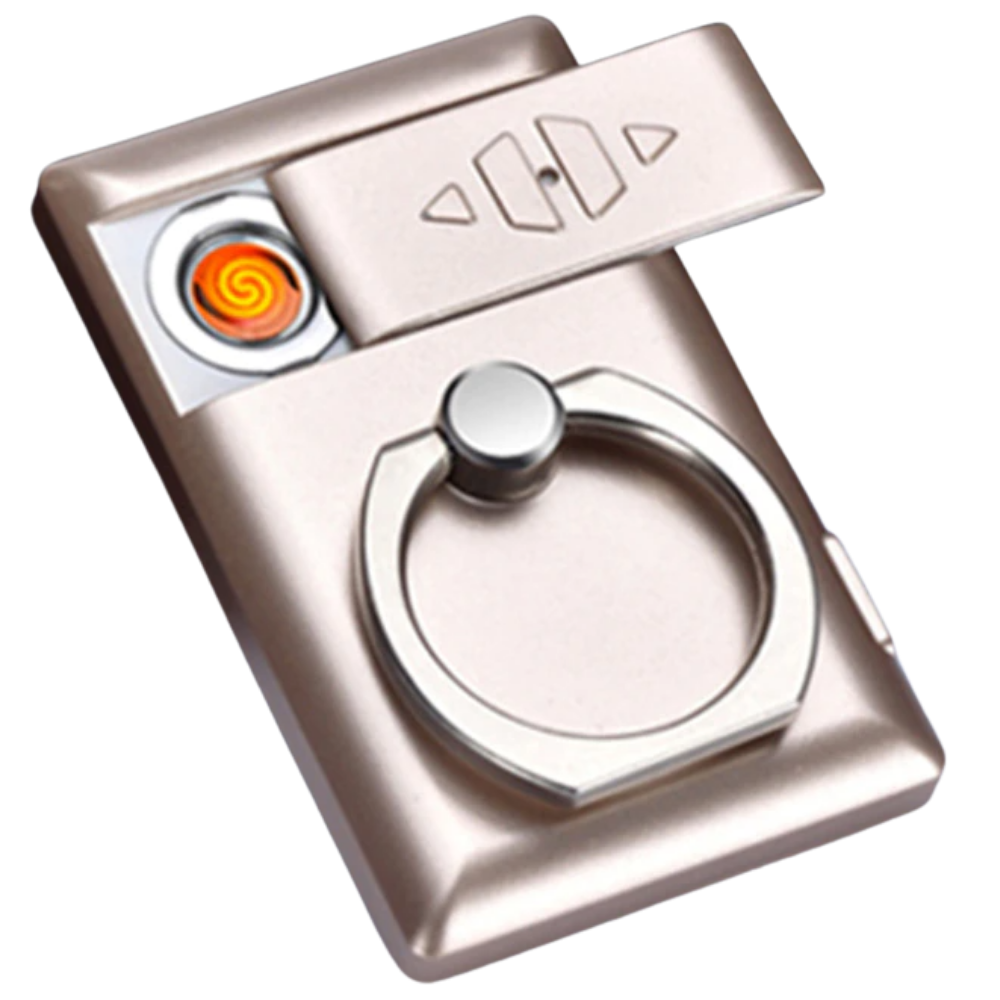 Bague de téléphone avec briquet -Doré/ - Ozerty