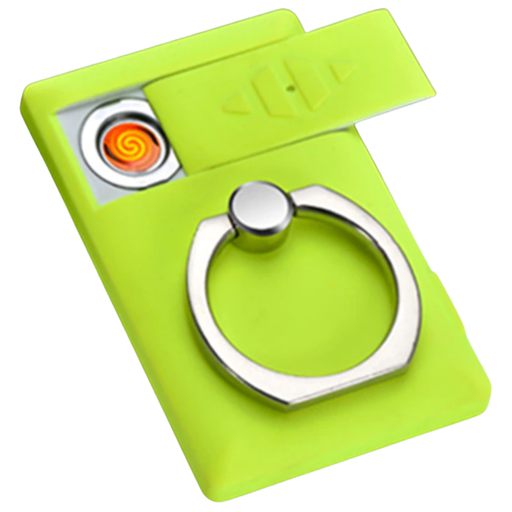 Bague de téléphone avec briquet -Vert/ - Ozerty