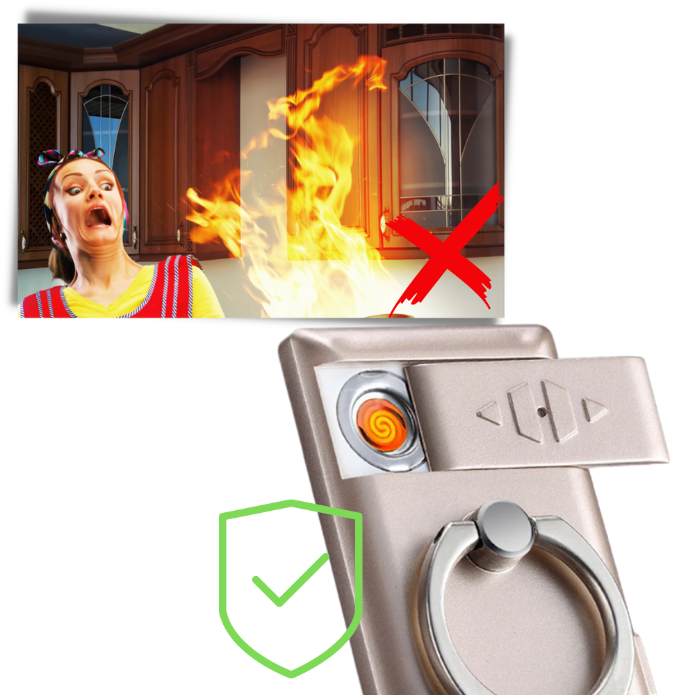 Bague de téléphone avec briquet - Ozerty