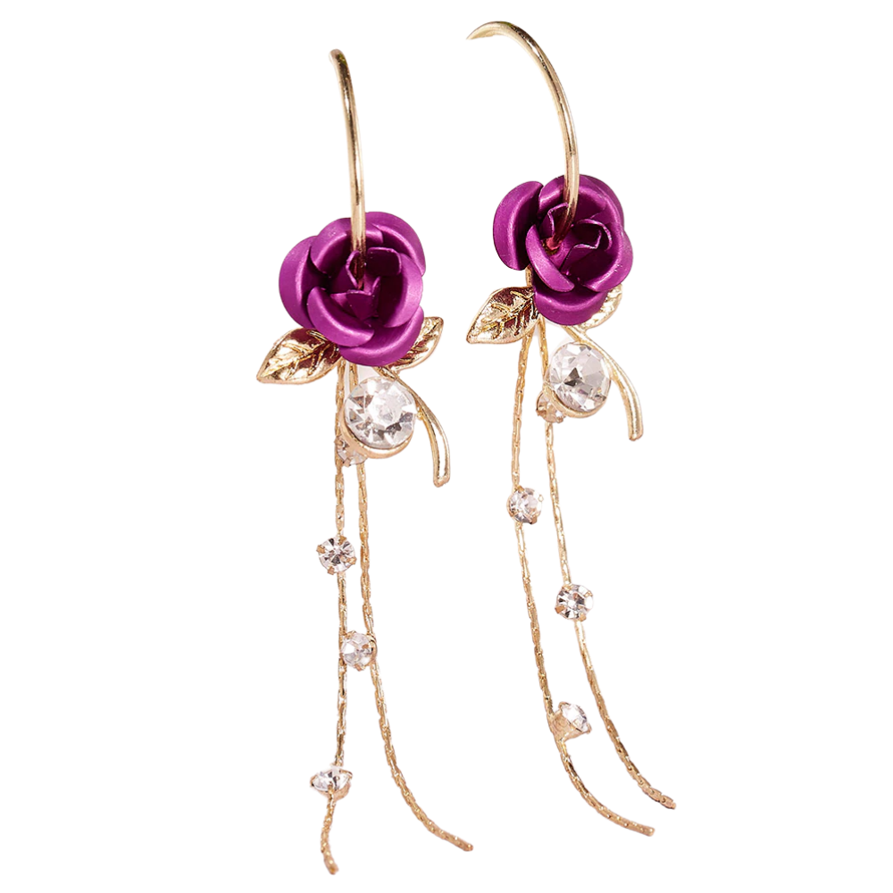 Boucles d'oreilles à glands en forme de roses - Ozerty