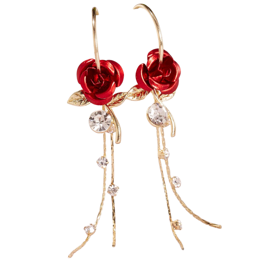 Boucles d'oreilles à glands en forme de roses - Ozerty