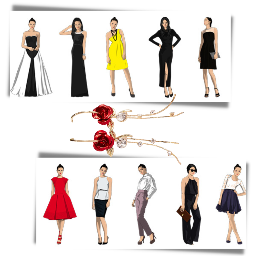 Boucles d'oreilles à glands en forme de roses - Ozerty