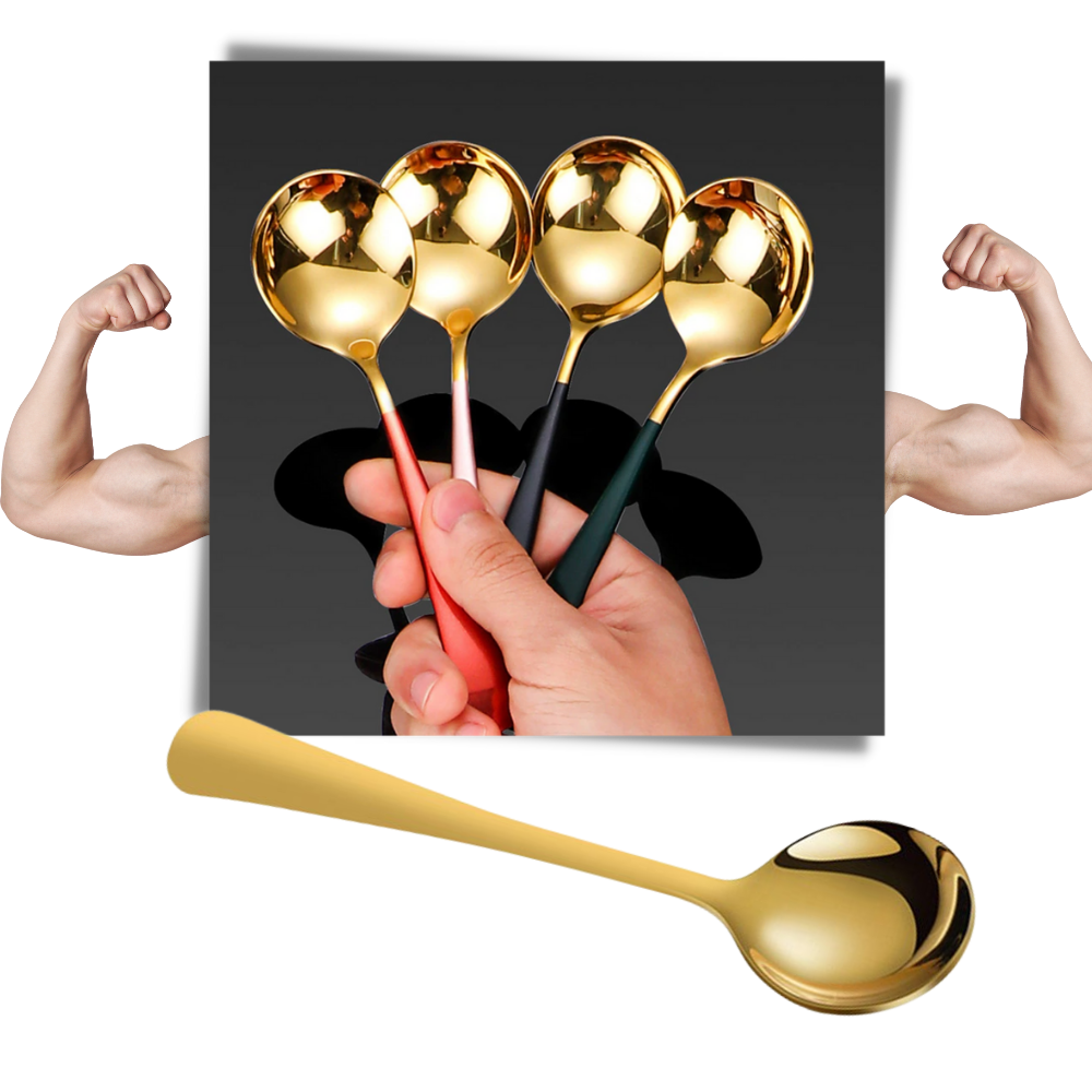 Lot de 2 cuillères en acier inoxydable - Ozerty