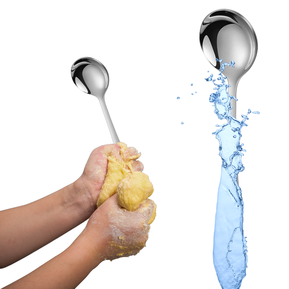 Lot de 2 cuillères en acier inoxydable - Ozerty