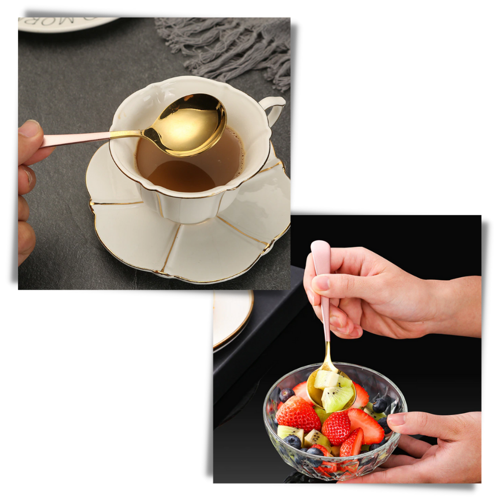 Lot de 2 cuillères en acier inoxydable - Ozerty