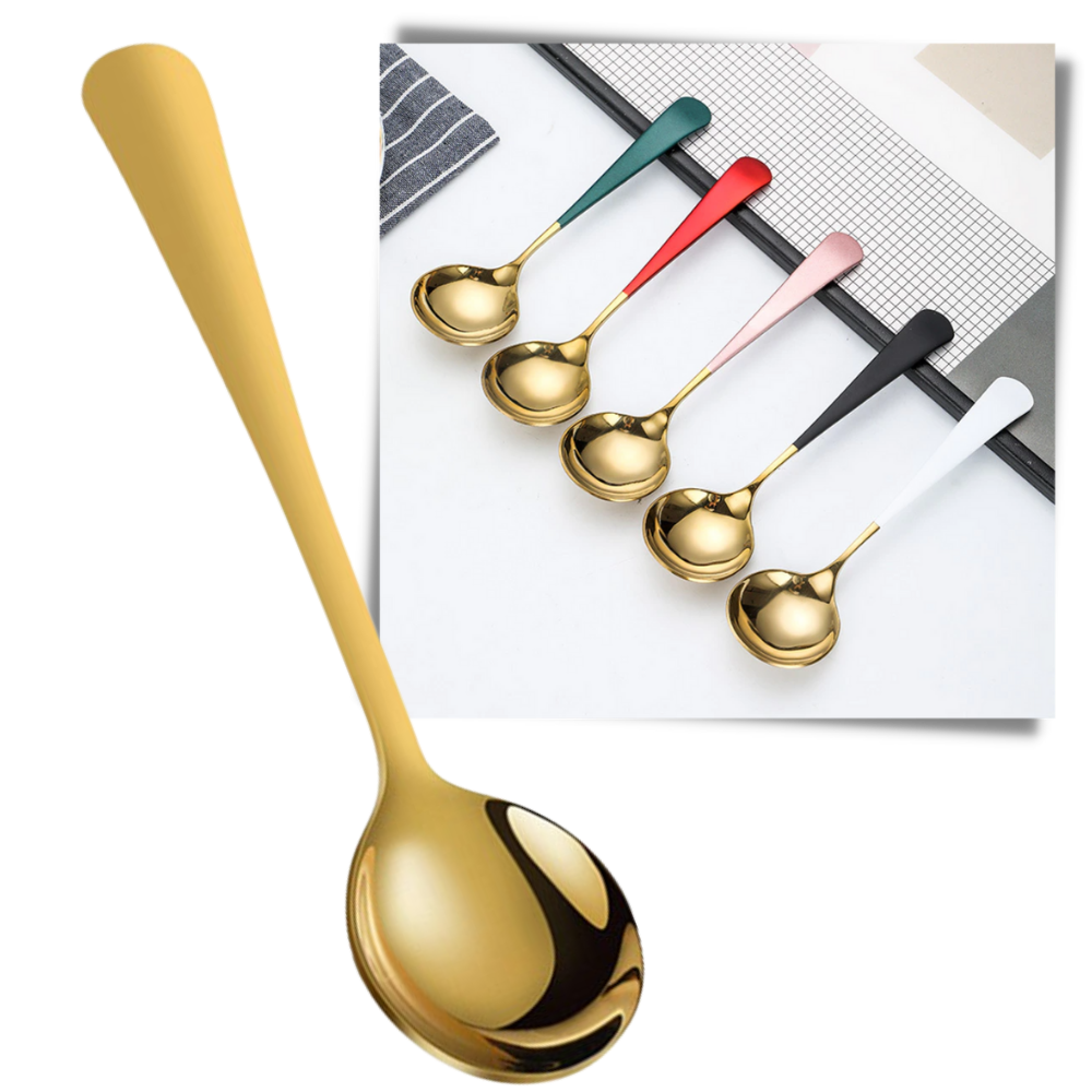 Lot de 2 cuillères en acier inoxydable - Ozerty