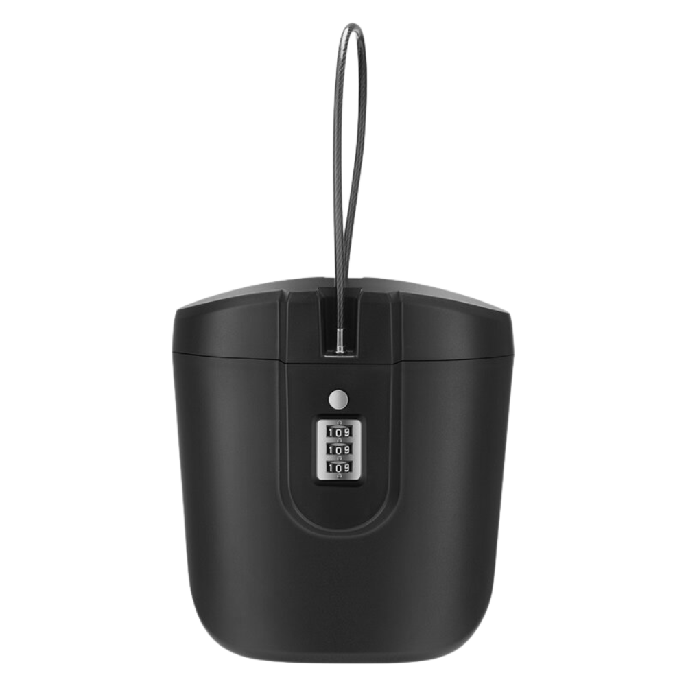 Coffre-fort portable avec poignée -Noir/   - Ozerty