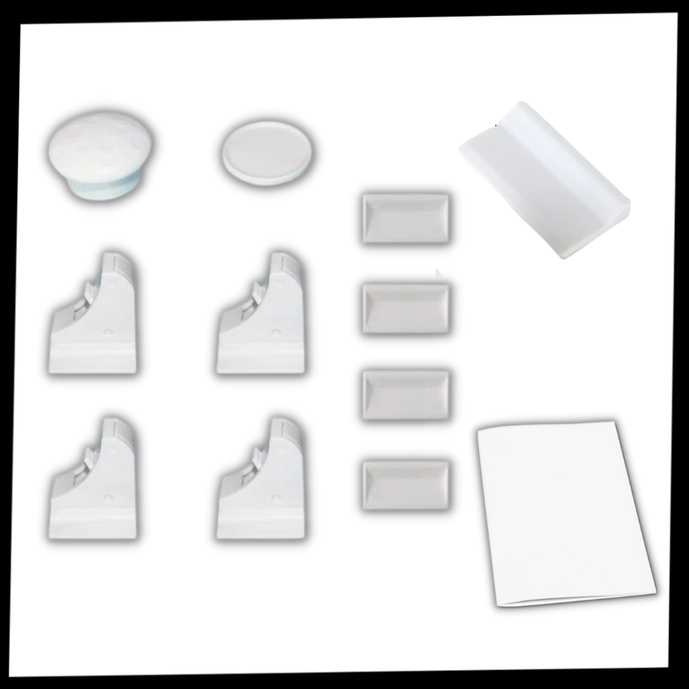 Lot de 4 serrures magnétiques d'armoires pour la sécurité des enfants - Ozerty