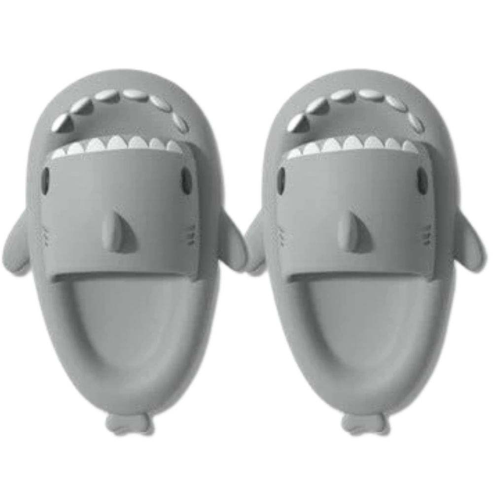 Chaussons de plage en forme de requin -Gris/36-37 - Ozerty
