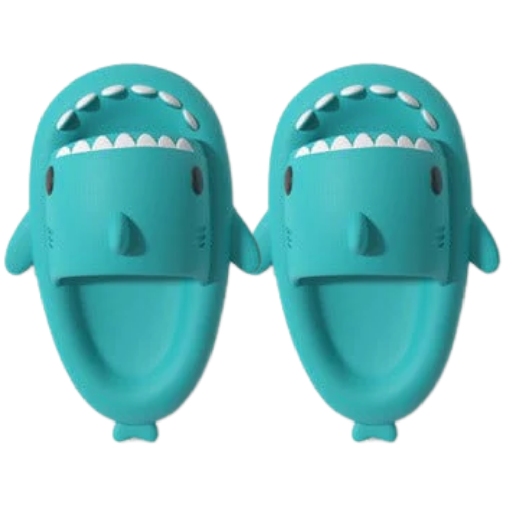 Chaussons de plage en forme de requin -Vert menthe/44-45 - Ozerty