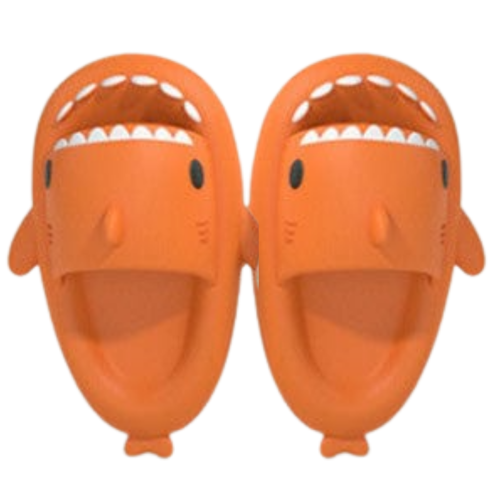 Chaussons de plage en forme de requin -Orange/44-45 - Ozerty