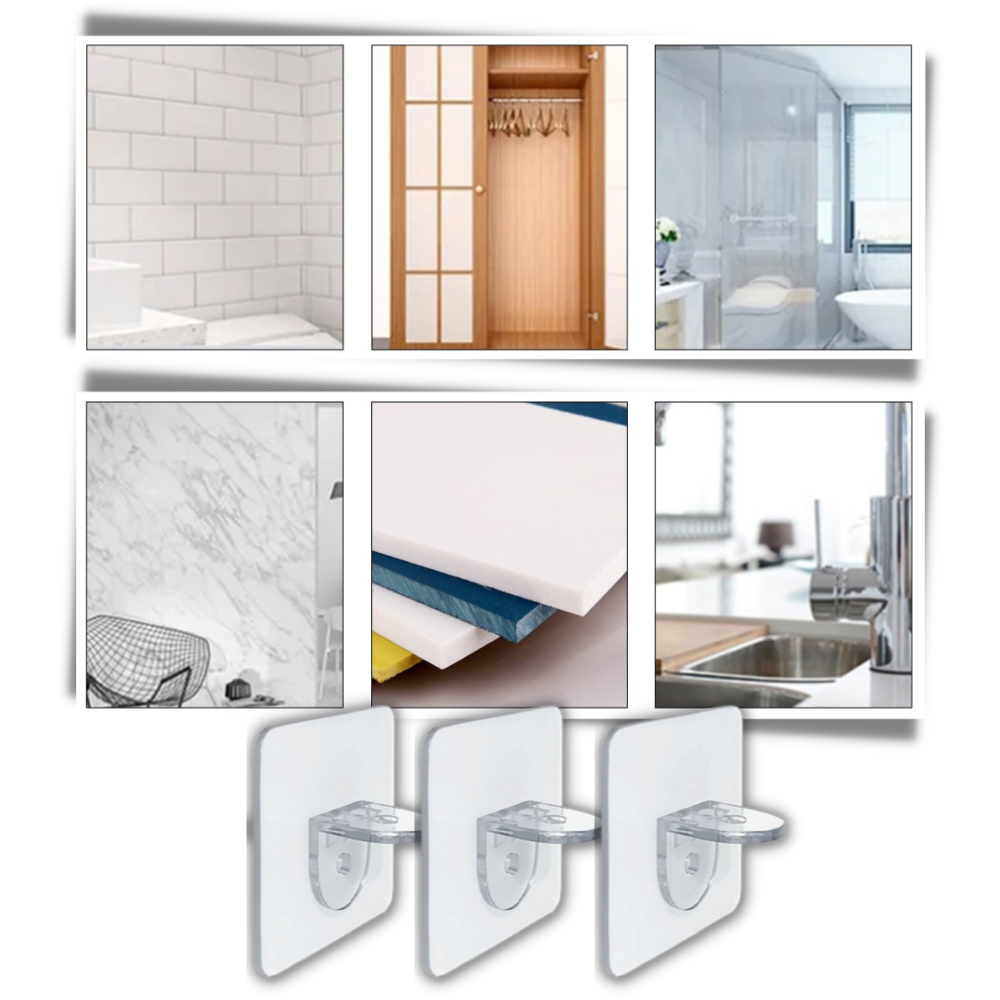 Supports d'étagères adhésifs - Ozerty