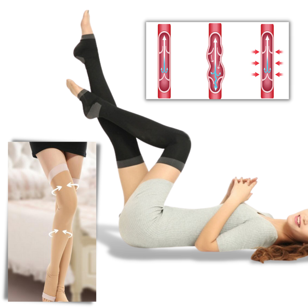 Paire de collants amincissants pour les jambes - Ozerty