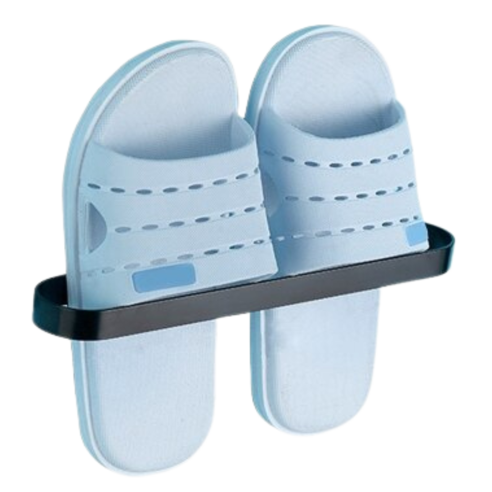 Support mural en aluminium pour pantoufles -Noir/Simple - Ozerty