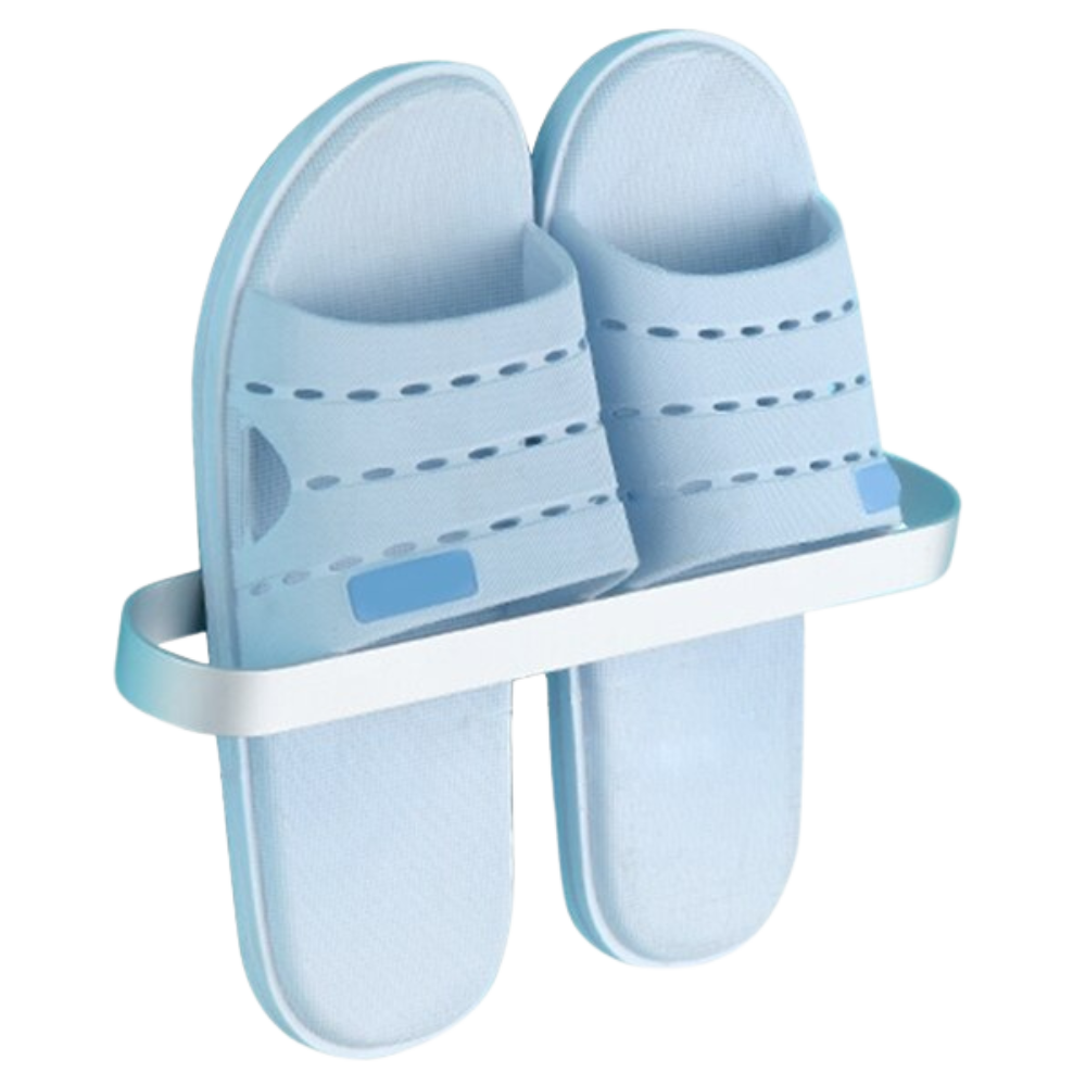 Support mural en aluminium pour pantoufles -Blanc/Simple - Ozerty