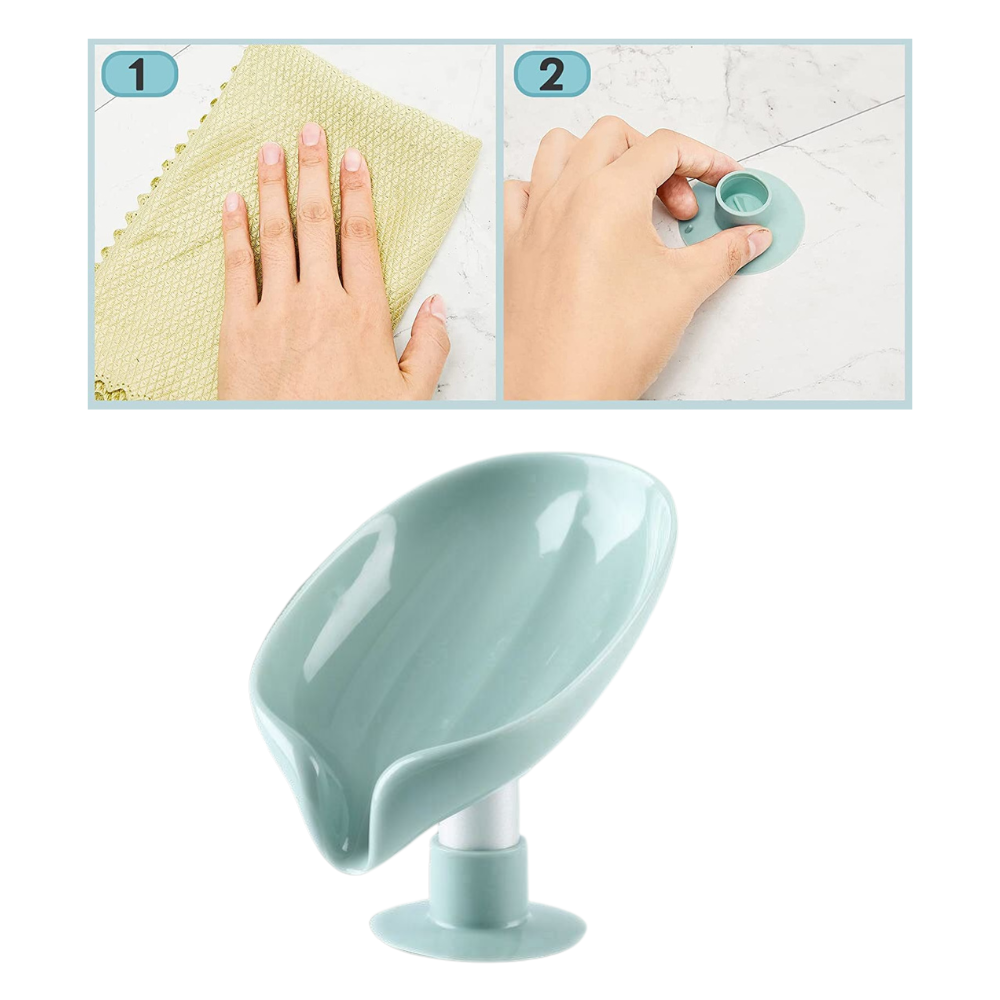 Porte-savon en forme de feuille avec égouttoir - Ozerty