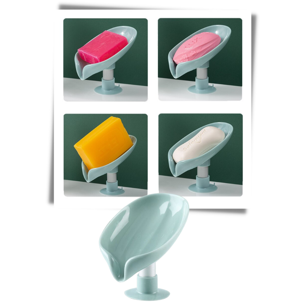 Porte-savon en forme de feuille avec égouttoir - Ozerty