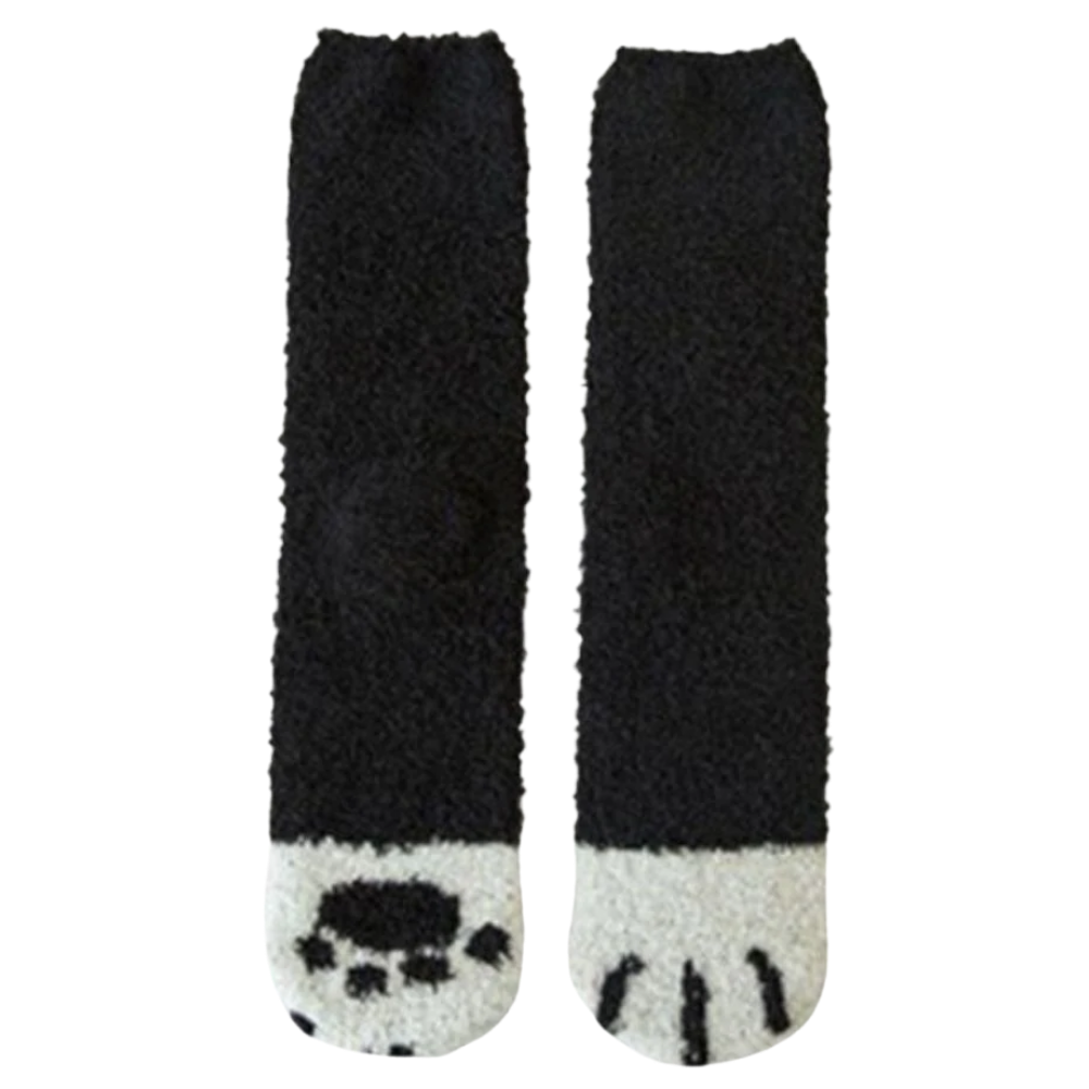 Winter cat paw socks