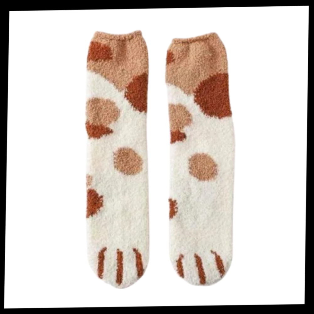 Chaussettes d'hiver en pattes de chat - Ozerty