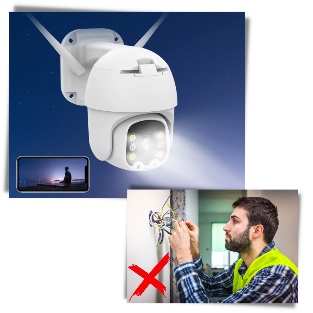 Caméra extérieure à énergie solaire - Ozerty