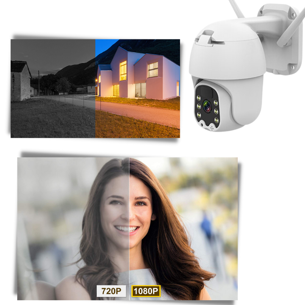 Caméra extérieure à énergie solaire - Ozerty