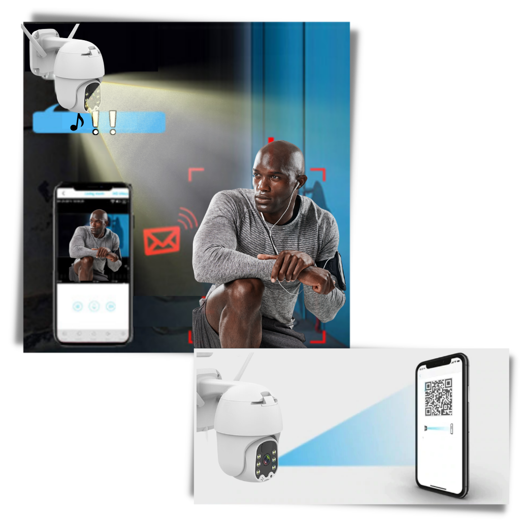 Caméra extérieure à énergie solaire - Ozerty