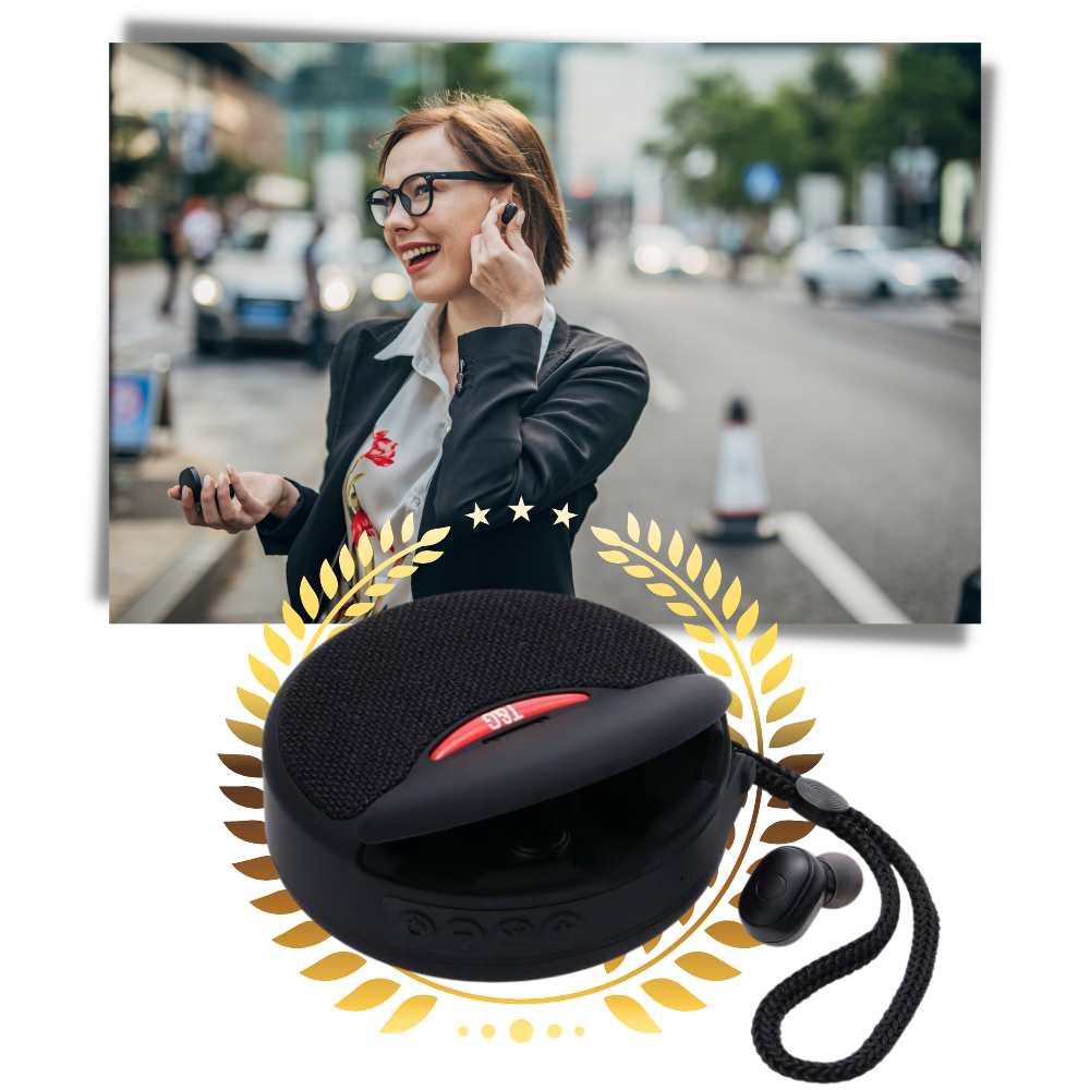 Haut-parleur bluetooth sans fil avec oreillettes - Ozerty