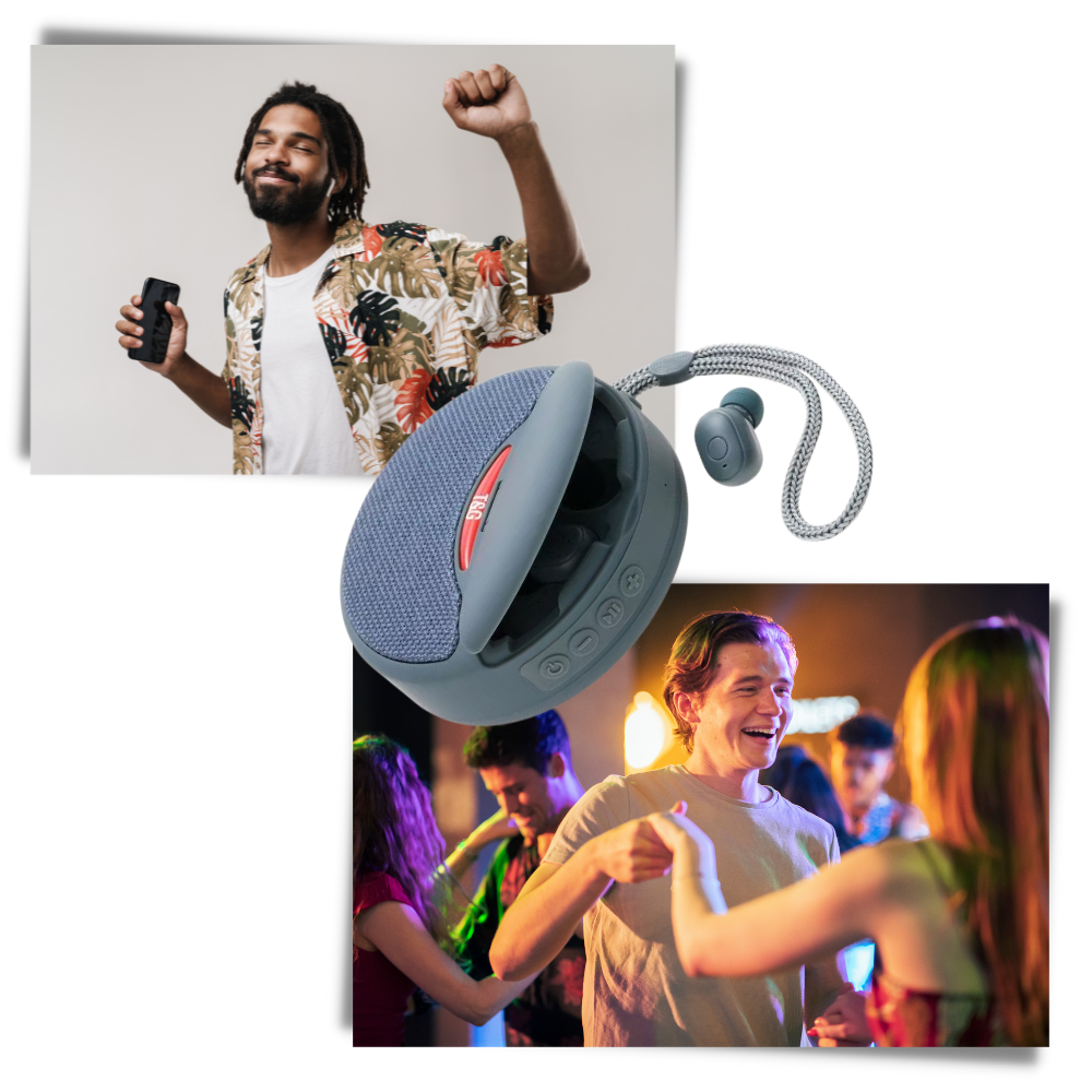 Haut-parleur bluetooth sans fil avec oreillettes - Ozerty