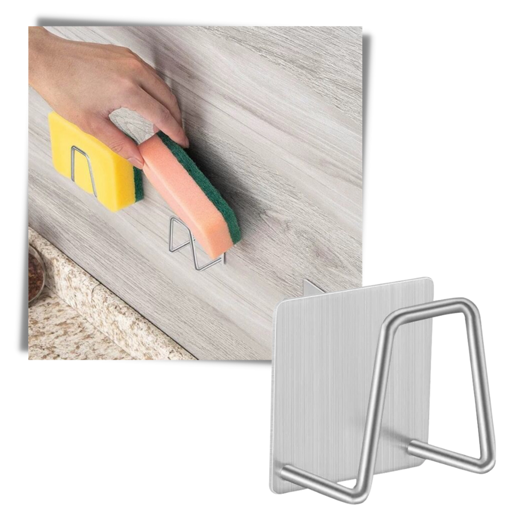 Lot de 2 porte-éponge en acier inoxydable - Ozerty