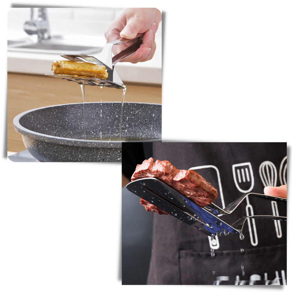 Spatule et pinces en acier inoxydable - Ozerty