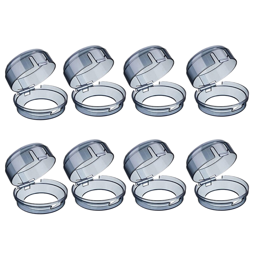 Jeu de protections universelles pour cuisinière -Noir/8pcs - Ozerty