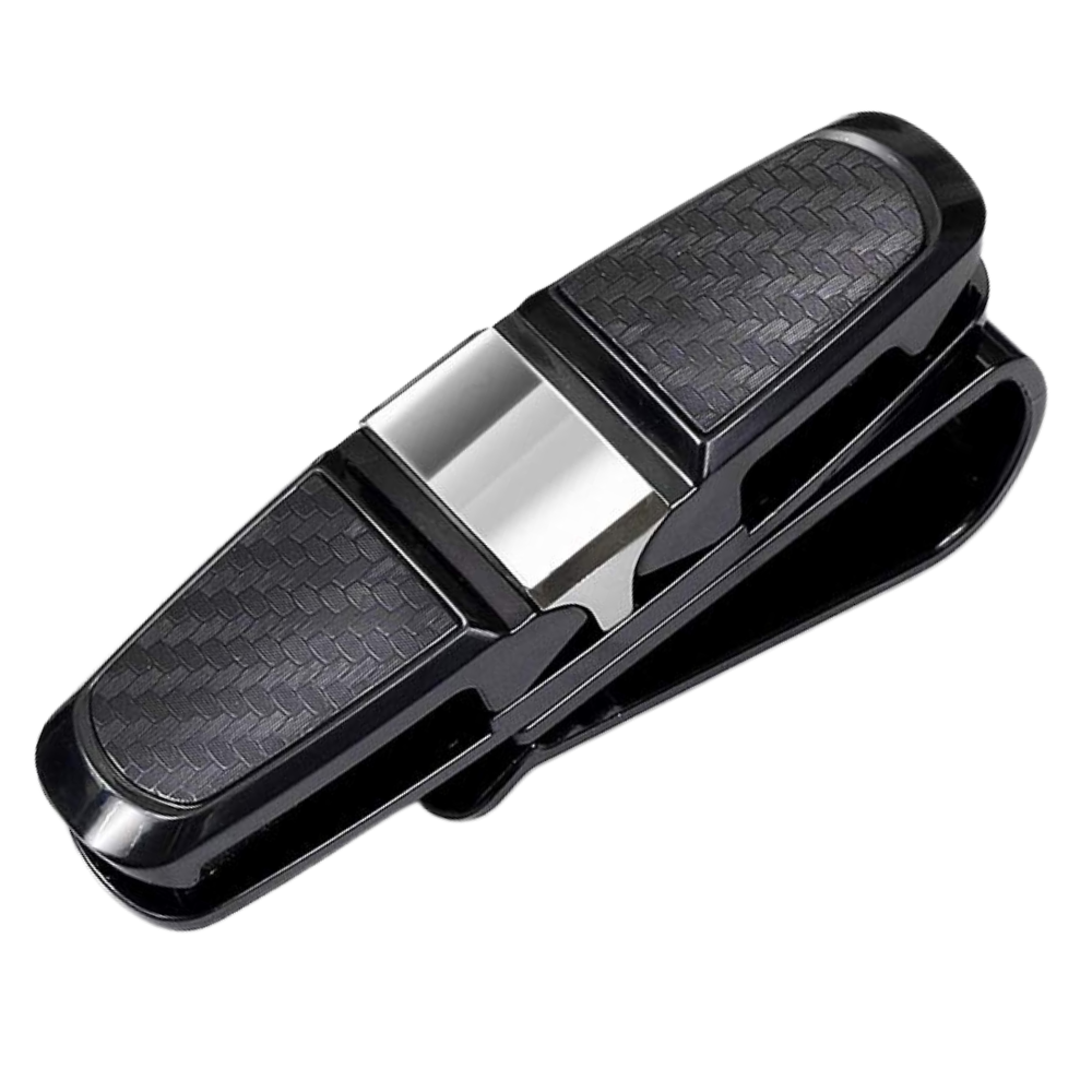 Porte-lunettes de soleil pour pare-soleil de voiture -Argenté/ - Ozerty