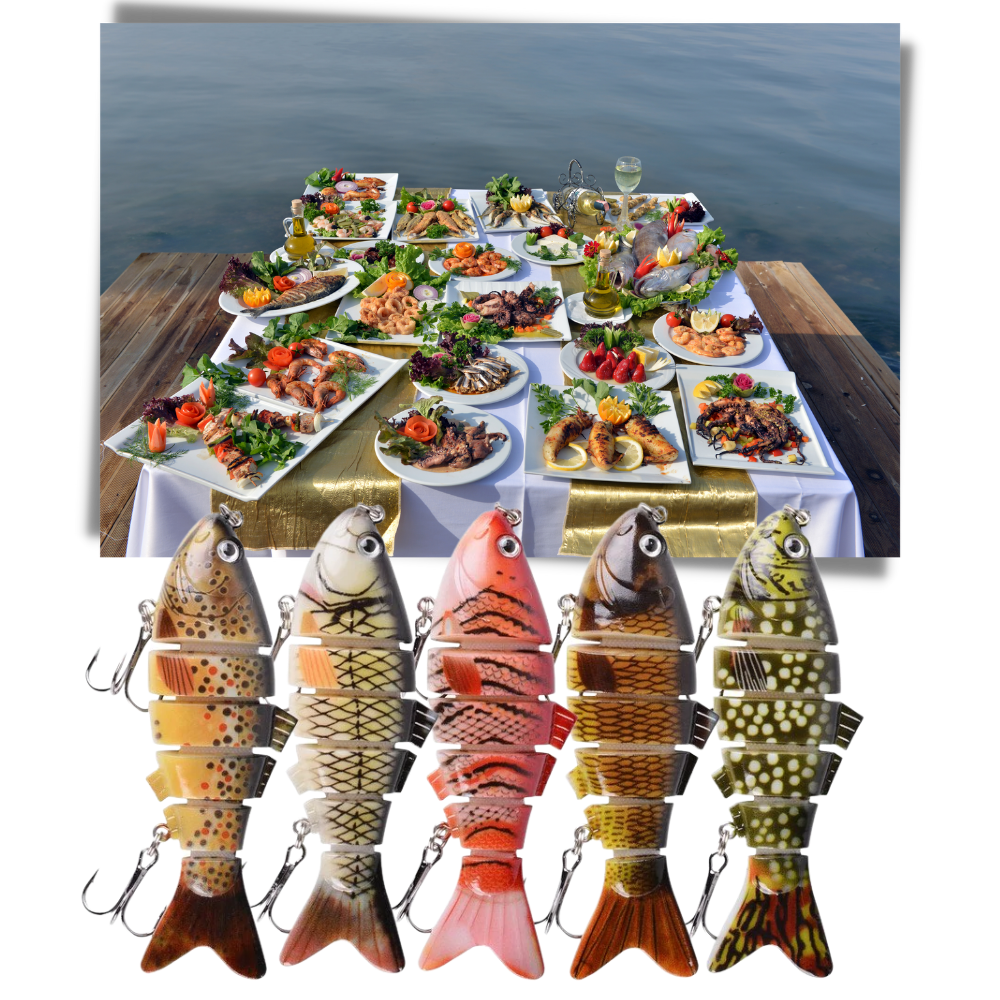 Lot de leurres de pêche artificiels Wobbler - Ozerty