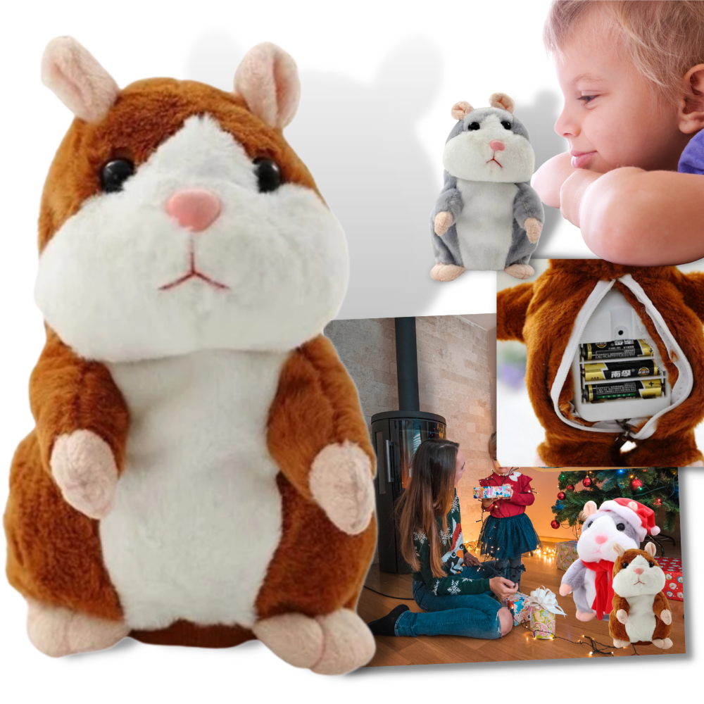 Jouet en peluche parlant | Jouet éducatif en peluche | Hamster imitant Jouet en peluche parlant | Jouet éducatif en peluche | Hamster imitant