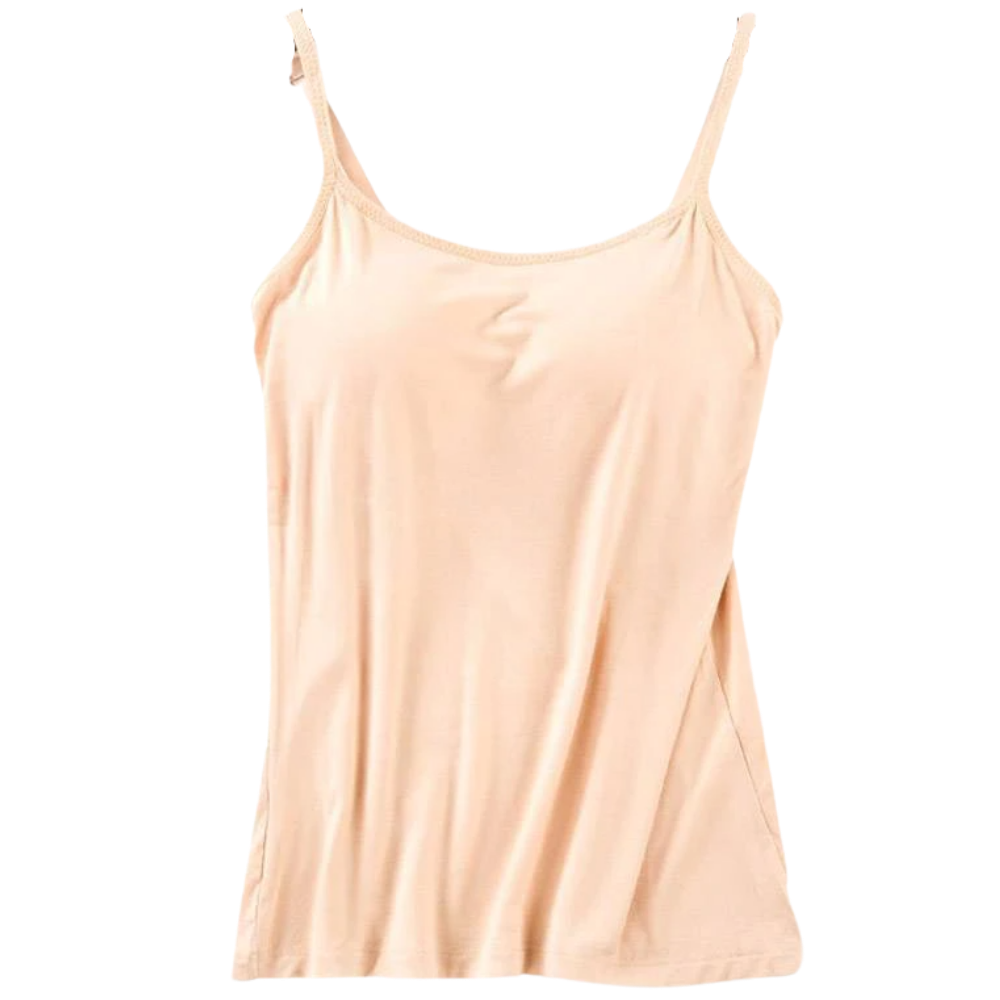 Camisole avec soutien-gorge intégré -Beige/XL - Ozerty
