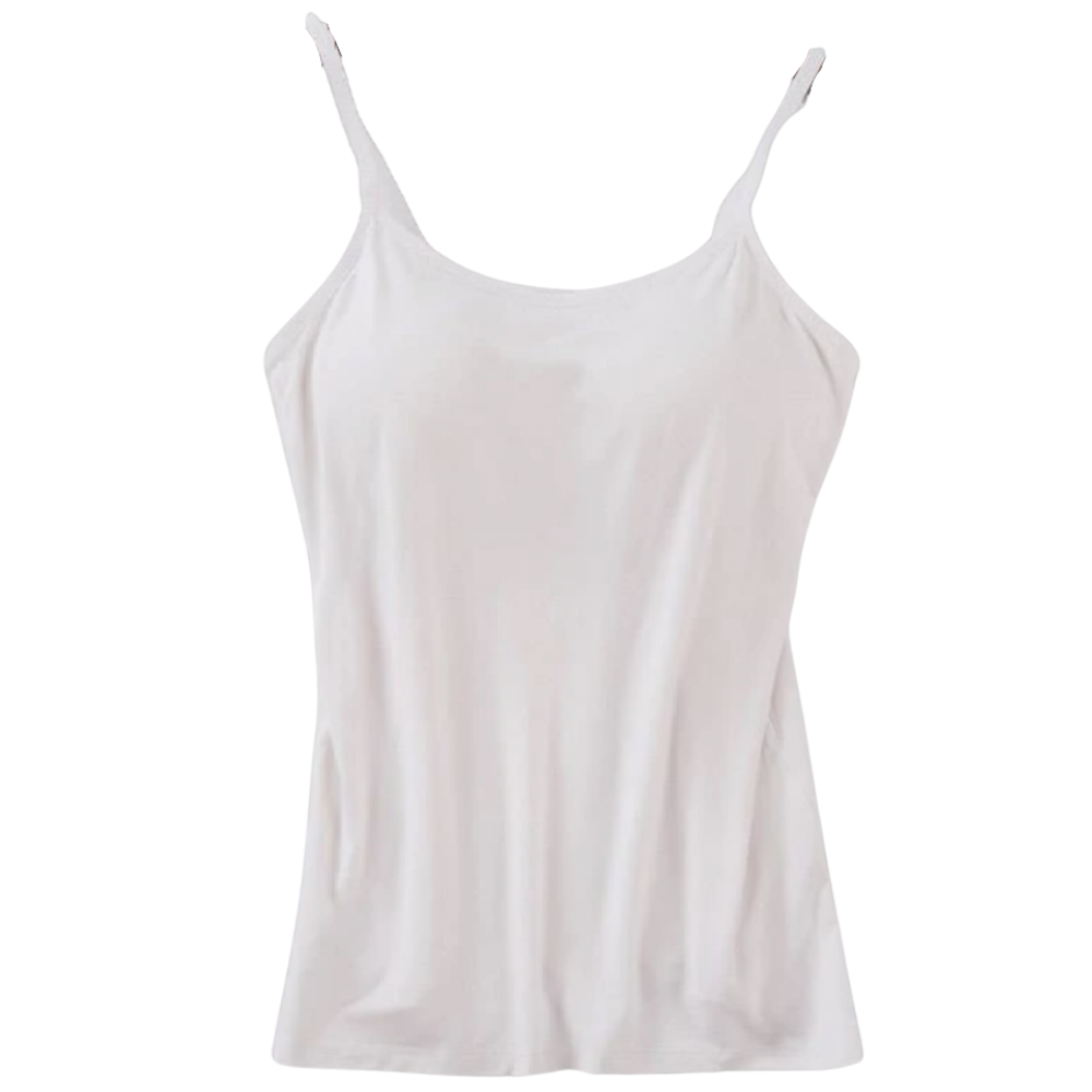 Camisole avec soutien-gorge intégré -Blanc/M - Ozerty
