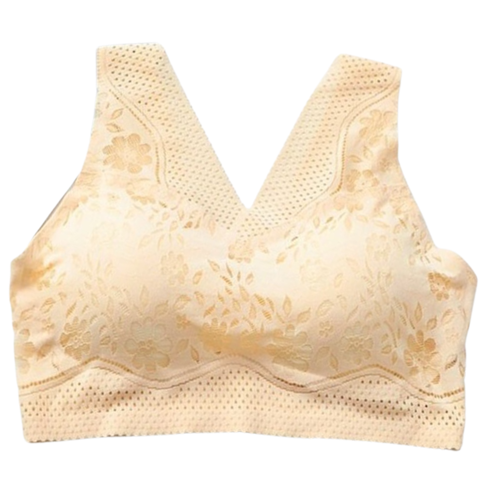 Soutien-gorge en dentelle respirant et sans couture -Nude/Xxl - Ozerty
