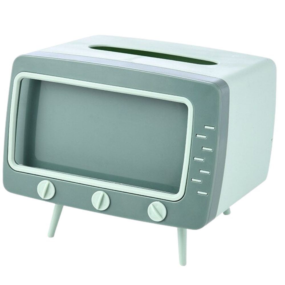 Distributeur de mouchoirs avec support pour téléphone -Vert/ - Ozerty