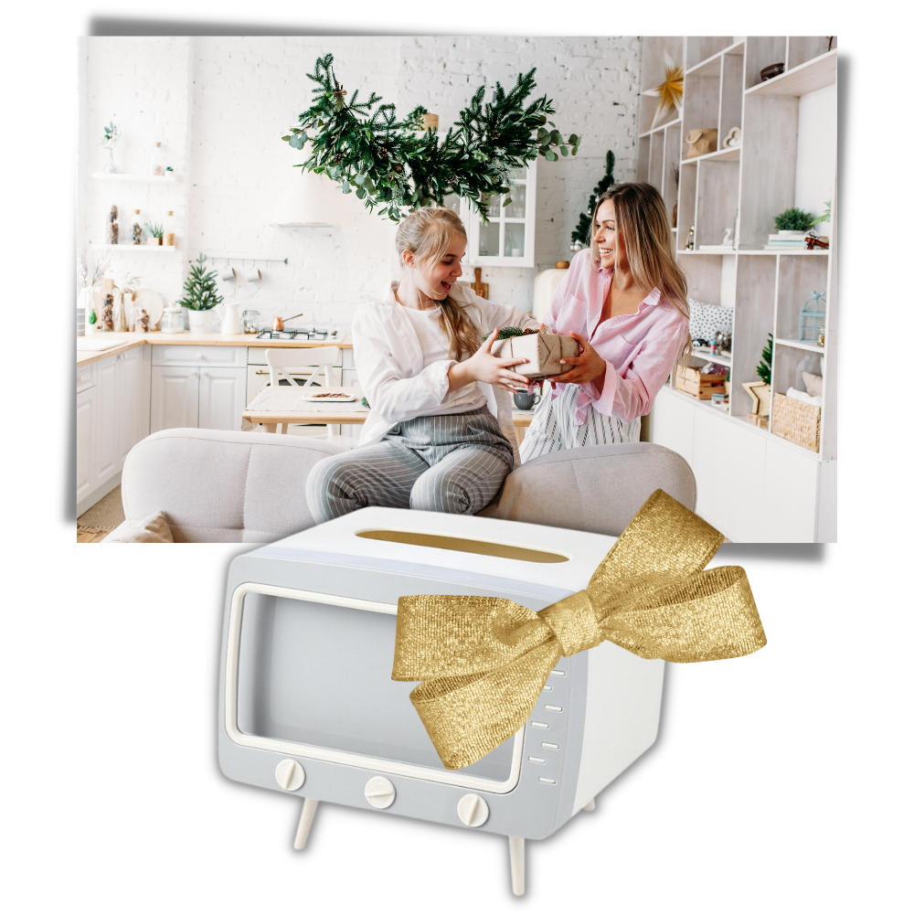 Distributeur de mouchoirs avec support pour téléphone - Ozerty