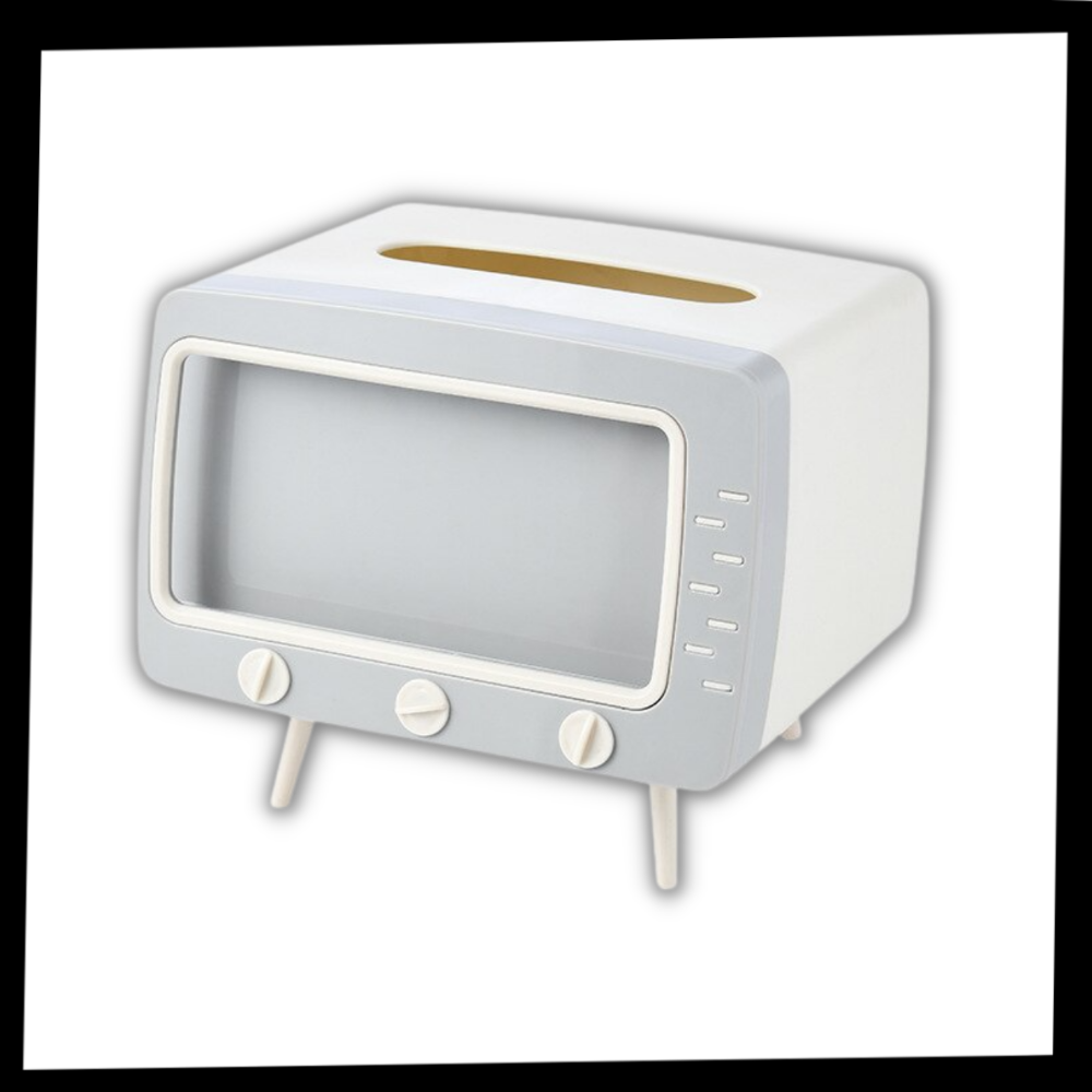 Distributeur de mouchoirs avec support pour téléphone - Ozerty