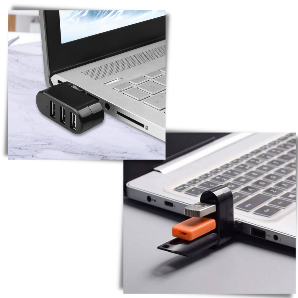 Adaptateur rotatif USB multiport - Ozerty
