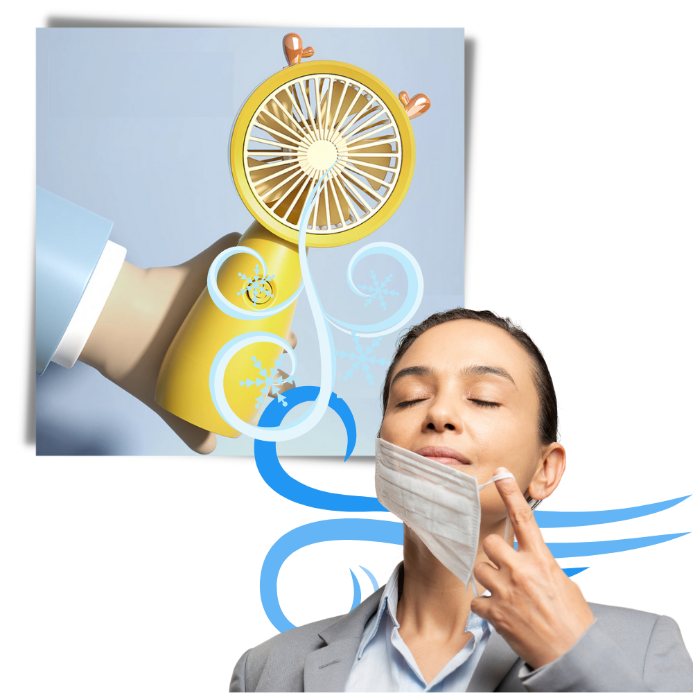 Mini ventilateur USB avec support pour téléphone - Ozerty