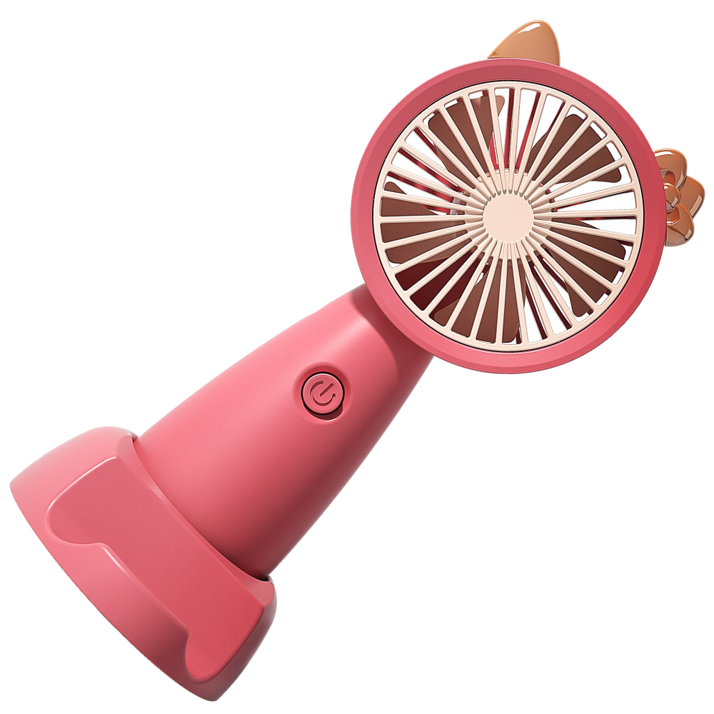 Mini ventilateur USB avec support pour téléphone -Rouge/ - Ozerty