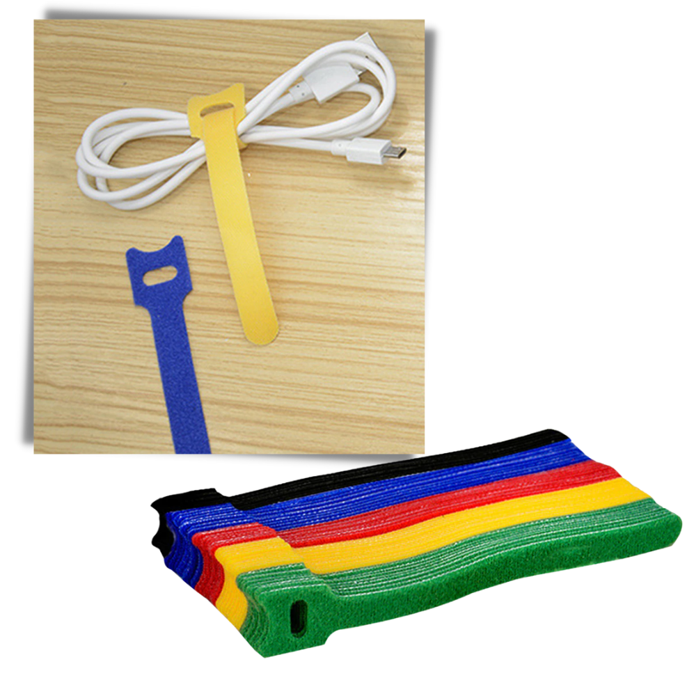 Organisateur de câbles en velcro - Ozerty