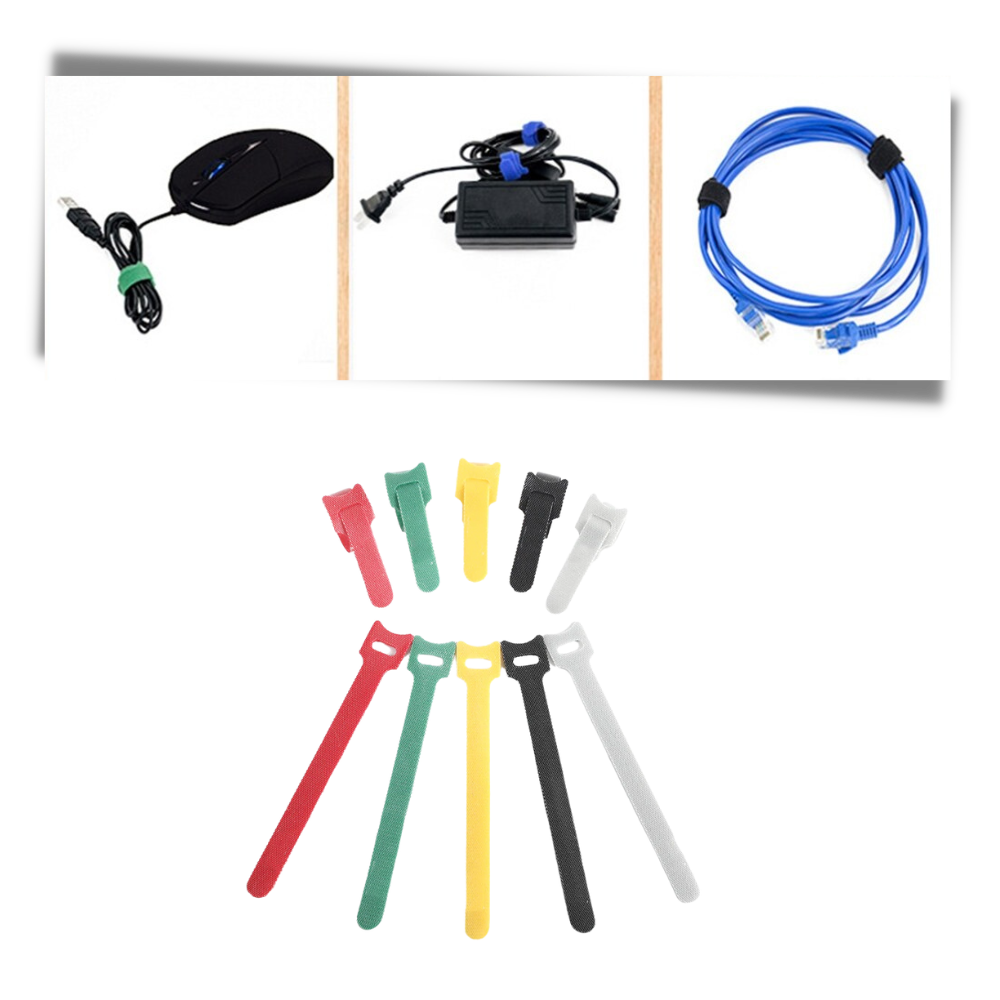 Organisateur de câbles en velcro - Ozerty