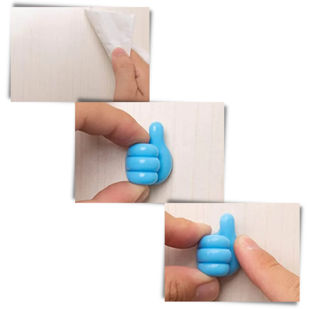 Lot de 20 crochets muraux "Pouce en l'air" - Ozerty