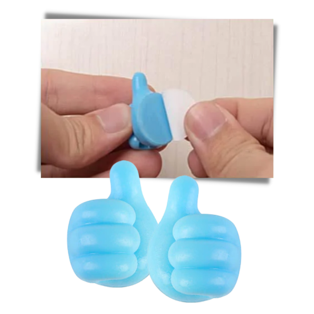 Lot de 20 crochets muraux "Pouce en l'air" - Ozerty