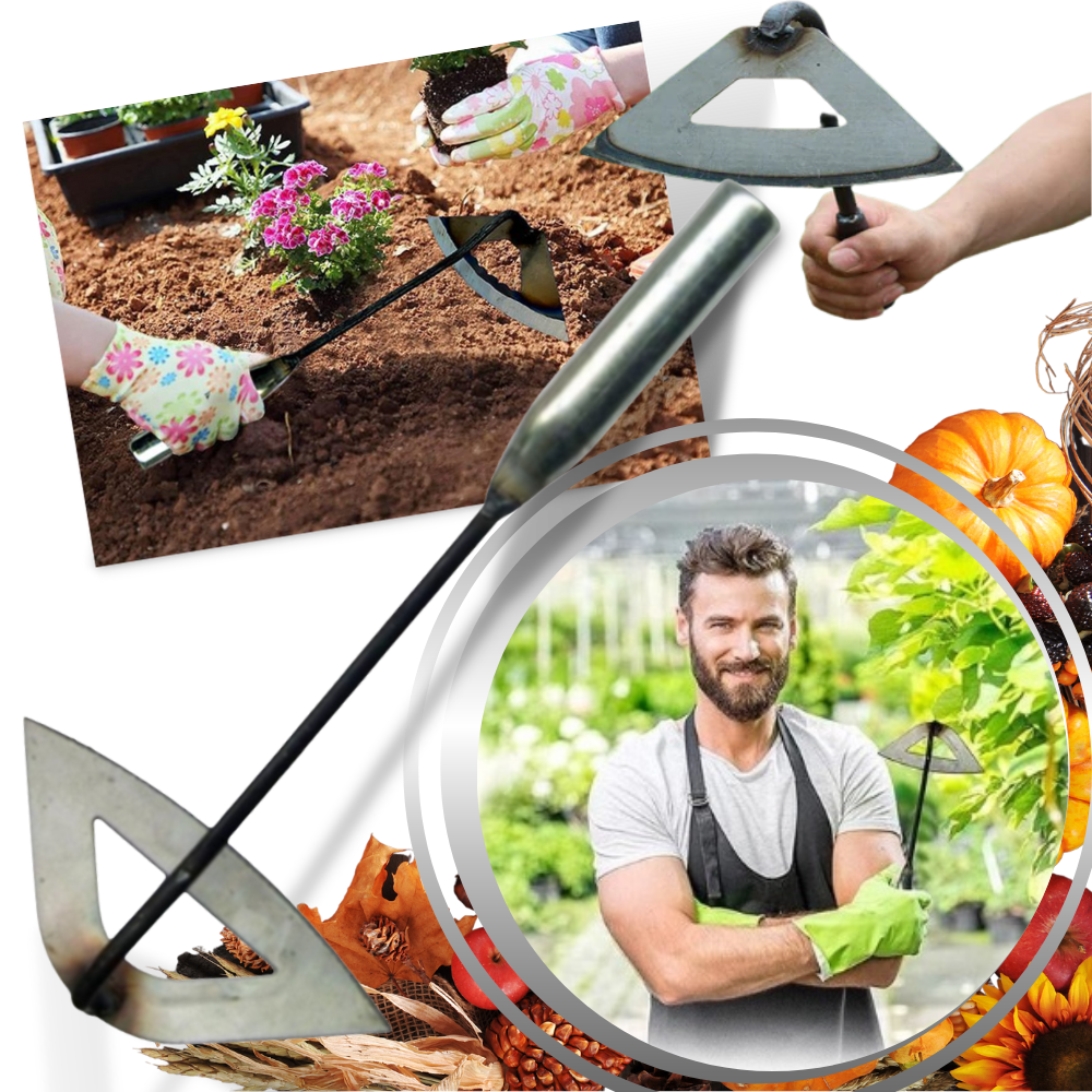 Houe creuse manuelle en acier - Ozerty