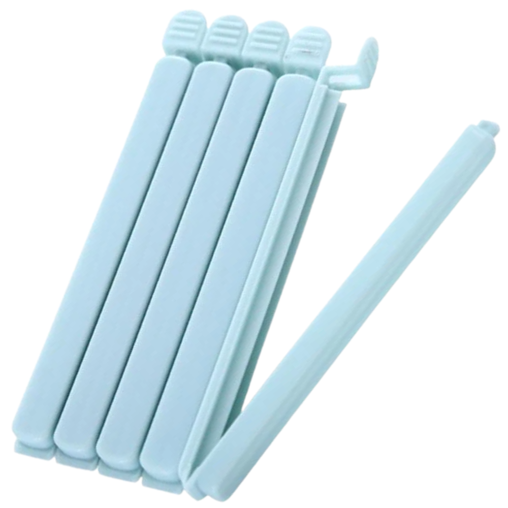 Lot de 15 clips de scellage pour sachets alimentaires -Bleu/Petit - Ozerty